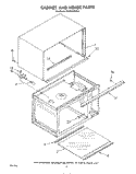 CABINET AND HINGE Diagram and Parts List for MW8550XS2  Whirlpool Microwave