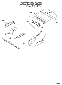 TOP VENTING PARTS, OPTIONAL PARTS Diagram and Parts List for YGBS277PDB7  Whirlpool Wall Oven