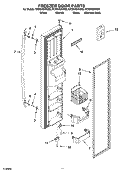 FREEZER DOOR PARTS Diagram and Parts List for GC3SHEXNQ00  Whirlpool Refrigerator