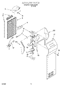 AIR FLOW Diagram and Parts List for 4YED22PWDN01  Whirlpool Refrigerator