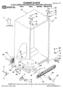 CABINET PARTS Diagram and Parts List for MSD2658KEU00  Whirlpool Refrigerator