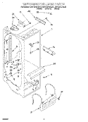 REFRIGERATOR LINER Diagram and Parts List for KSRP25QDWH01  KitchenAid Refrigerator