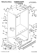 CABINET PARTS Diagram and Parts List for KBRP36FMS02  KitchenAid Refrigerator