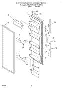 REFRIGERATOR DOOR Diagram and Parts List for 2VED27TKFW01  Whirlpool Refrigerator