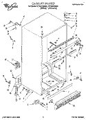 CABINET Diagram and Parts List for ET18LKXAN01  Whirlpool Refrigerator