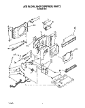 AIR FLOW AND CONTROL Diagram and Parts List for R611  Whirlpool Air Conditioner