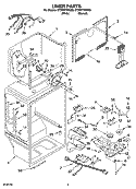 LINER PARTS Diagram and Parts List for ET9FHTXMQ00  Whirlpool Refrigerator