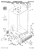 CABINET PARTS Diagram and Parts List for KSRD22FKBL04  KitchenAid Refrigerator