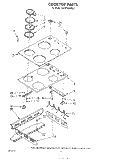 COOKTOP Diagram and Parts List for KEDT105SBL1  KitchenAid Range
