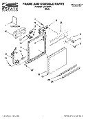 FRAME AND CONSOLE PARTS Diagram and Parts List for TUD4700SU1  Estate Dishwasher