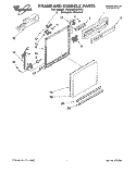 FRAME AND CONSOLE Diagram and Parts List for DU940QWDZ3  Whirlpool Dishwasher