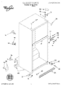 CABINET Diagram and Parts List for ET18SCRFW00  Whirlpool Refrigerator