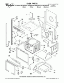 OVEN PARTS Diagram and Parts List for RMC305PVS01  Whirlpool Microwave Oven Combo