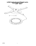 LOWER WASHARM AND STRAINER Diagram and Parts List for KUDA23SB0  KitchenAid Dishwasher
