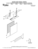DOOR AND PANEL PARTS Diagram and Parts List for DU1055XTVDA  Whirlpool Dishwasher