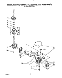 BRAKE, CLUTCH, GEARCASE, MOTOR AND PUMP Diagram and Parts List for CA2762XWG1  Whirlpool Washer