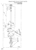 BRAKE AND DRIVE TUBE Diagram and Parts List for 7MLSQ8000JQ0  Whirlpool Washer