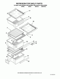 REFRIGERATOR SHELF PARTS Diagram and Parts List for ED5LVAXWS00  Whirlpool Refrigerator