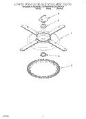 LOWER WASHARM AND STRAINER Diagram and Parts List for KUDS24SEBL3  KitchenAid Dishwasher