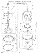 AGITATOR, BASKET AND TUB Diagram and Parts List for LSS9244EQ0  Whirlpool Washer