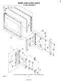 DOOR AND LATCH Diagram and Parts List for MW8750XL0  Whirlpool Microwave