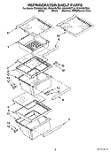 REFRIGERATOR SHELF PARTS Diagram and Parts List for ED2VHEXTB01  Whirlpool Refrigerator