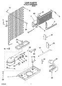 UNIT PARTS Diagram and Parts List for 5ET6WPKRQ00  Whirlpool Refrigerator