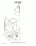 PUMP PARTS Diagram and Parts List for WTW6340WW0  Whirlpool Washer