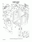 CABINET PARTS Diagram and Parts List for CEW9100WQ0  Whirlpool Dryer