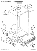 CABINET PARTS Diagram and Parts List for KSRB25FRBX00  KitchenAid Refrigerator