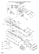 MOTOR AND ICE CONTAINER Diagram and Parts List for KSRB22QDBL00  KitchenAid Refrigerator