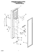 FREEZER DOOR PARTS Diagram and Parts List for KSRY25CRMS01  KitchenAid Refrigerator