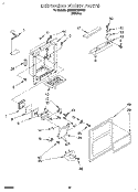 DISPENSER FRONT Diagram and Parts List for 6ED22ZRXBW00  Whirlpool Refrigerator