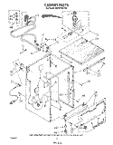 CABINET Diagram and Parts List for GDP8700XTN2  Whirlpool Dishwasher