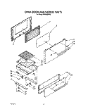 OVEN DOOR AND BROILER Diagram and Parts List for SF3020ERN6  Whirlpool Range