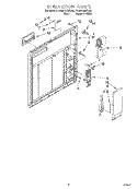 INNER DOOR Diagram and Parts List for DU920QWDQ4  Whirlpool Dishwasher