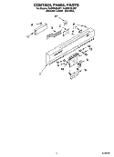 CONTROL PANEL PARTS Diagram and Parts List for KUDS01DLSP7  KitchenAid Dishwasher