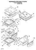 REFRIGERATOR SHELF PARTS Diagram and Parts List for KSRX22FSST02  KitchenAid Refrigerator