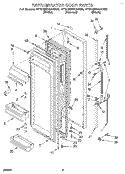 REFRIGERATOR DOOR Diagram and Parts List for 4YED25DQAB00  Whirlpool Refrigerator