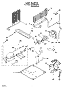 UNIT PARTS Diagram and Parts List for GT2SHMXMS00  Whirlpool Refrigerator