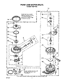 PUMP AND MOTOR Diagram and Parts List for DU8770XX0  Whirlpool Dishwasher