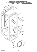 REFRIGERATOR LINER PARTS Diagram and Parts List for KSCS23FSBT01  KitchenAid Refrigerator