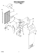 AIR FLOW PARTS Diagram and Parts List for BRS70BBANA00  Whirlpool Refrigerator