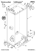 CABINET Diagram and Parts List for KSSS36QDW00  KitchenAid Refrigerator
