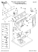 TOP AND CONSOLE, LIT/OPTIONAL Diagram and Parts List for LGT7646EQ0  Whirlpool Dryer