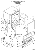 TUB ASSEMBLY Diagram and Parts List for DU8950XY2  Whirlpool Dishwasher