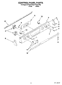 Part Location Diagram of W10165802 Whirlpool Panel, Control (White)