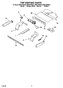 TOP VENTING PARTS, OPTIONAL PARTS Diagram and Parts List for RBD275PDT15  Whirlpool Wall Oven