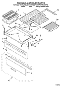 DRAWER & BROILER PARTS Diagram and Parts List for GR448LXPS3  Whirlpool Range