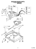 MACHINE BASE PARTS Diagram and Parts List for 7MWS87750TW0  Whirlpool Washer